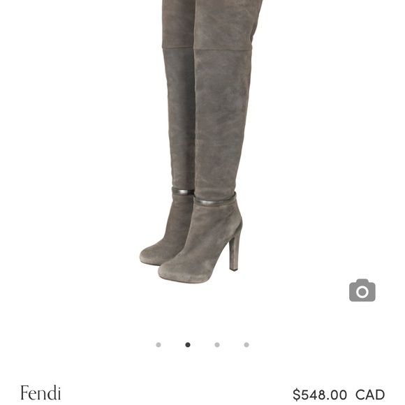 Fendi over the knee suede boots - Picture 5 of 6